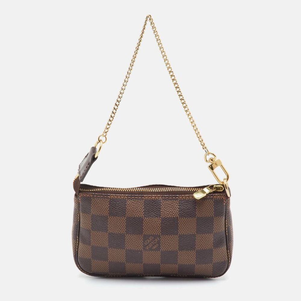 Louis Vuitton Pochette Accessoires Mini Brown Damier Ebene Canvas Bag